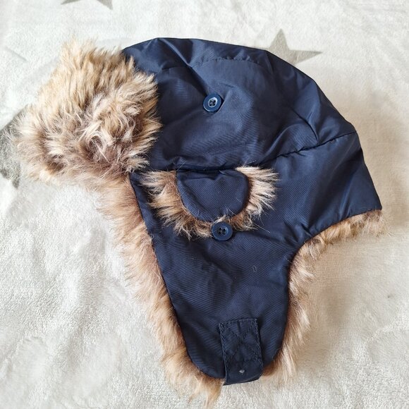 Gap Trapper Hat Cap size S/M‎ Kids Winter Wool Faux Fur Outdoor Ski Lined - Picture 9 of 9